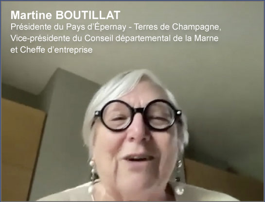 Martine BOUTILLAT : Présidente du Pays d’Épernay - Terres de Champagne, Vice-présidente du Conseil départemental de la Marne et Cheffe d’entreprise